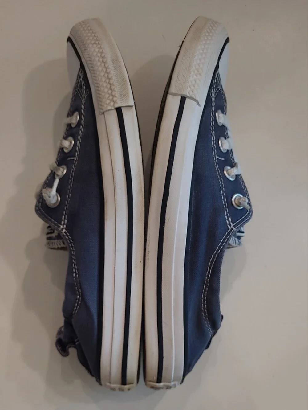 Converse Chuck Taylor All-Star Classic Low Top Lace Up Blue Trim Canvas Sneaker